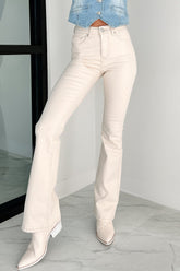 Minka High Rise Flare Indigo Reign Jeans (Khaki)