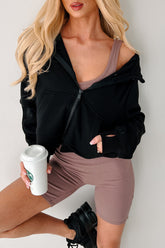 Miles Ahead Zip-Up Hoodie (Black)