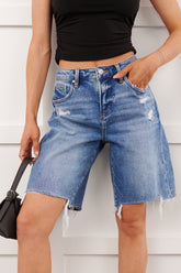 Mikko High Rise Tummy Control Risen Bermuda Shorts (Medium)