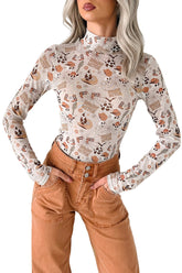 "Howdy Witch" NM Original Mesh Mock Neck Bodysuit (Howdy Witch)