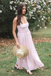 Brittany Maxi Dress - Pink Stripe
