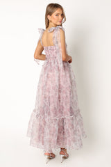Floret Midi Dress - Dark Purple