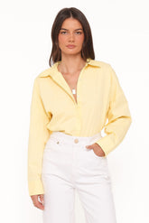 Inez Scallop Shirt - Yellow