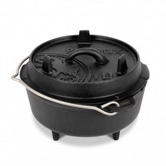 Petromax Dutch Oven FT3, 1,6L støbejernsgryde set fra siden