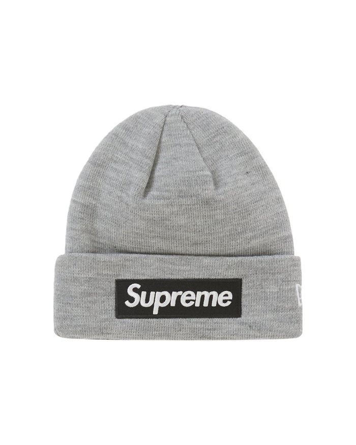 Supreme New Era Box Logo Beanie (FW22) Heather Grey