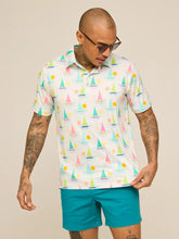The Come Sail Away (Performance Polo)- White - Image 1 - Chubbies Shorts