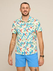 The Flock Party (Performance Friday Shirt)- White - Image 1 - Chubbies Shorts