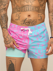 The Pacific Grids 4" (Classic Lined Swim Trunk) - Image 1 - Chubbies Shorts