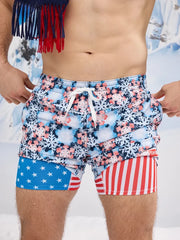 The Snow Place Like First 5.5" (Classic Lined Swim Trunks) - Image 2 - Chubbies Shorts