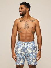 The Starry Night Stems 7" (Classic Lined Swim Trunk) - Image 1 - Chubbies Shorts
