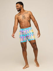 The Technicolor Stitches 5.5"(Classic Swim Trunk) - Image 4 - Chubbies Shorts