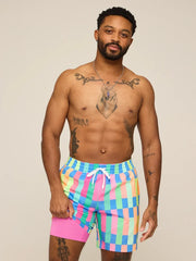 The Technicolor Stitches 7" (Classic Lined Swim Trunk) - Image 1 - Chubbies Shorts