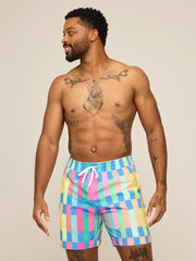 The Technicolor Stitches 7" (Classic Lined Swim Trunk) - Image 4 - Chubbies Shorts