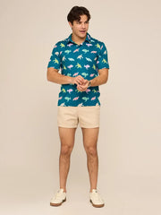 The Turtally Awesome (Performance Polo)- Green - Image 4 - Chubbies Shorts