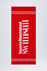Logo Beach Towel in Fiery Red