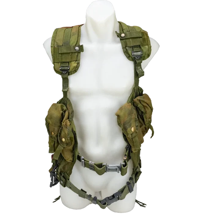 USGI 1st Gen Woodland Load Bearing Vest w/ Belt - Small - Film Production Used - Combat Vests & Rigs