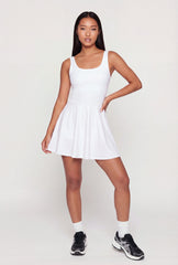 Scoop Neck Tennis Dress with Pocket Shorts
