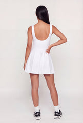 Scoop Neck Tennis Dress with Pocket Shorts