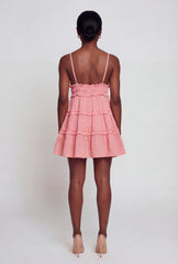 Spaghetti Strap V Neck Tiered Mini Dress