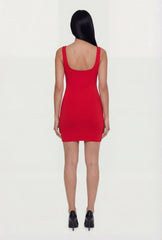 Double Layered Square Neck Mini Dress
