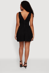 V-Neck Corset Mini Dress