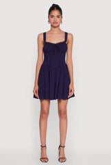 Iris Lace Trim Bustier Skater Dress