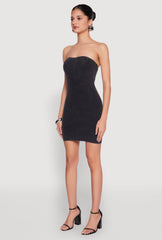 Ribbed Knit Mineral Wash Tube Dress
