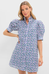 Lilac Ditsy Floral Mini Louisa Dress