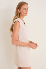 Beige Studded Belt Wren Wrap Dress