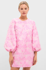 Pale Pink Jacquard Janie Mini Dress