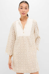 Tan Diamond Lace Mini Calliope Dress