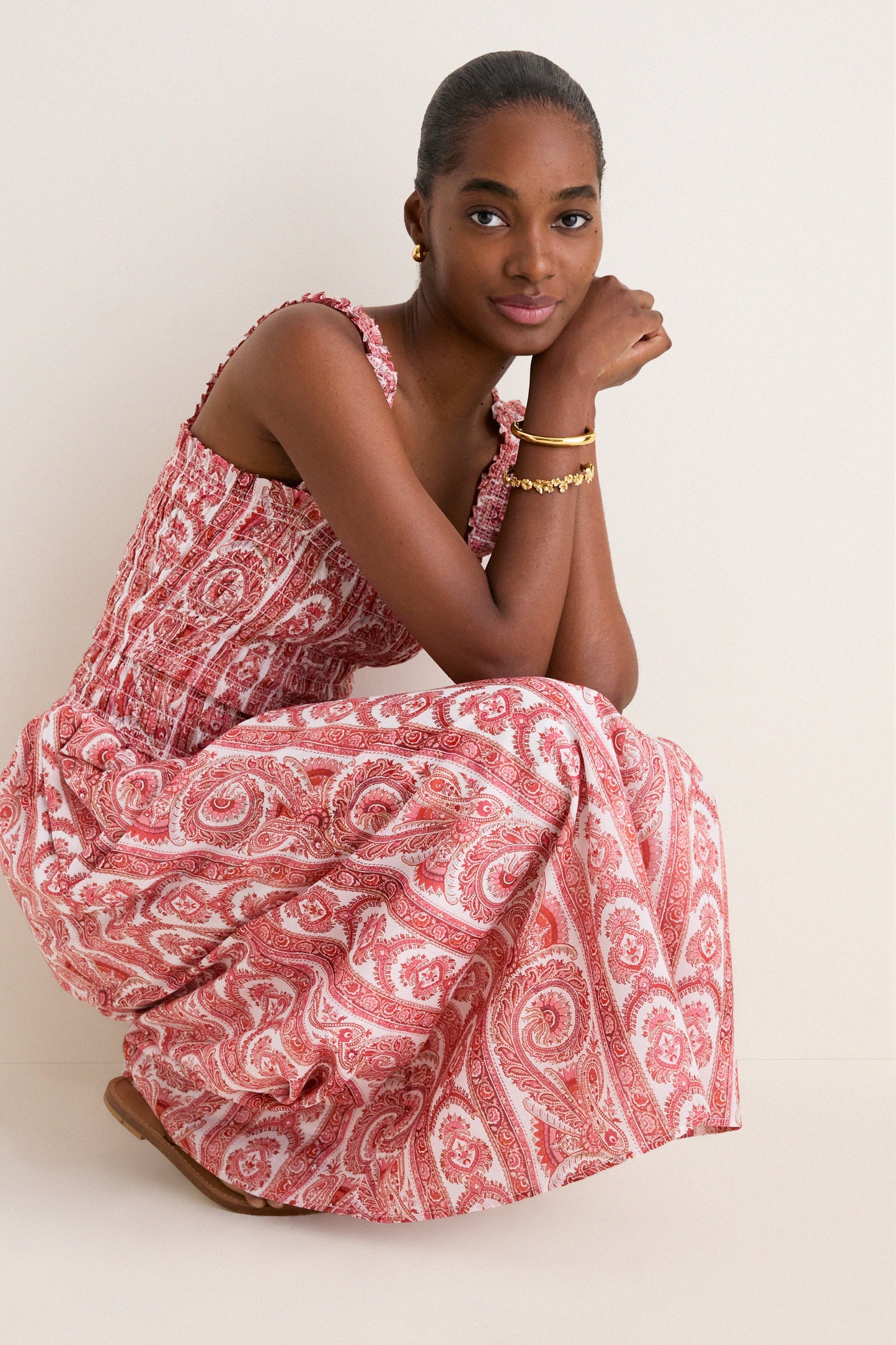 Coral Corsica Paisley Azalea Maxi Nap Dress