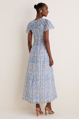 Blue Corsica Paisley Davina Dress
