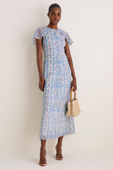 Blue Corsica Paisley Davina Dress