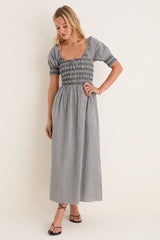 Black and Sand Gingham Madeline Nap Dress