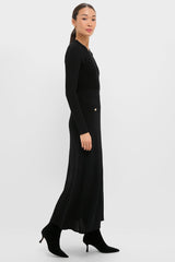 Black Knit Long Sleeve Ruby Dress