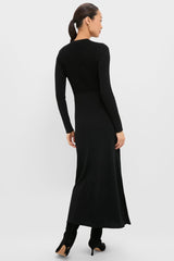 Black Knit Long Sleeve Ruby Dress