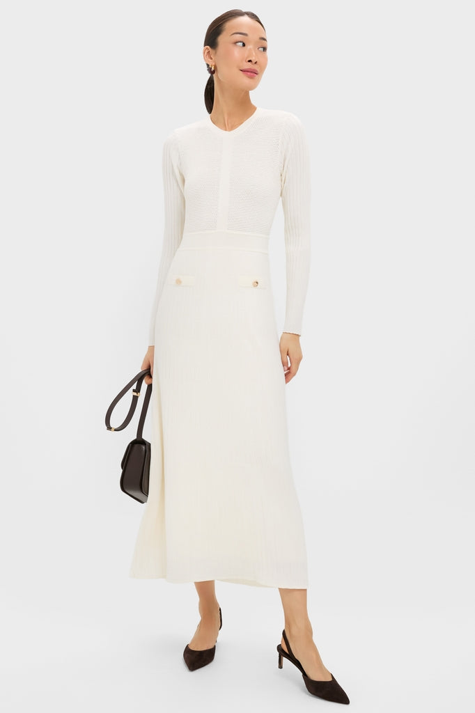 Ivory Knit Long Sleeve Ruby Dress