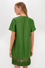 Green Tassel Downing Dress