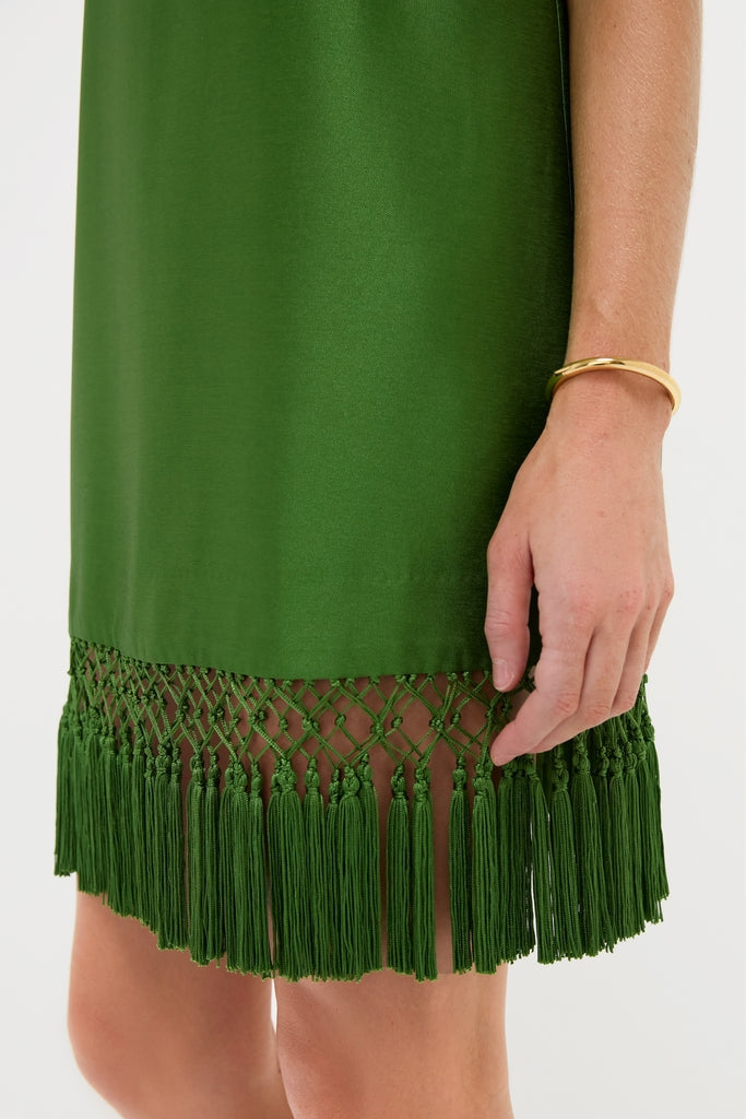 Green Tassel Downing Dress