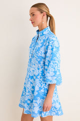 Morning Glory Floral Mini Hillsborough Dress