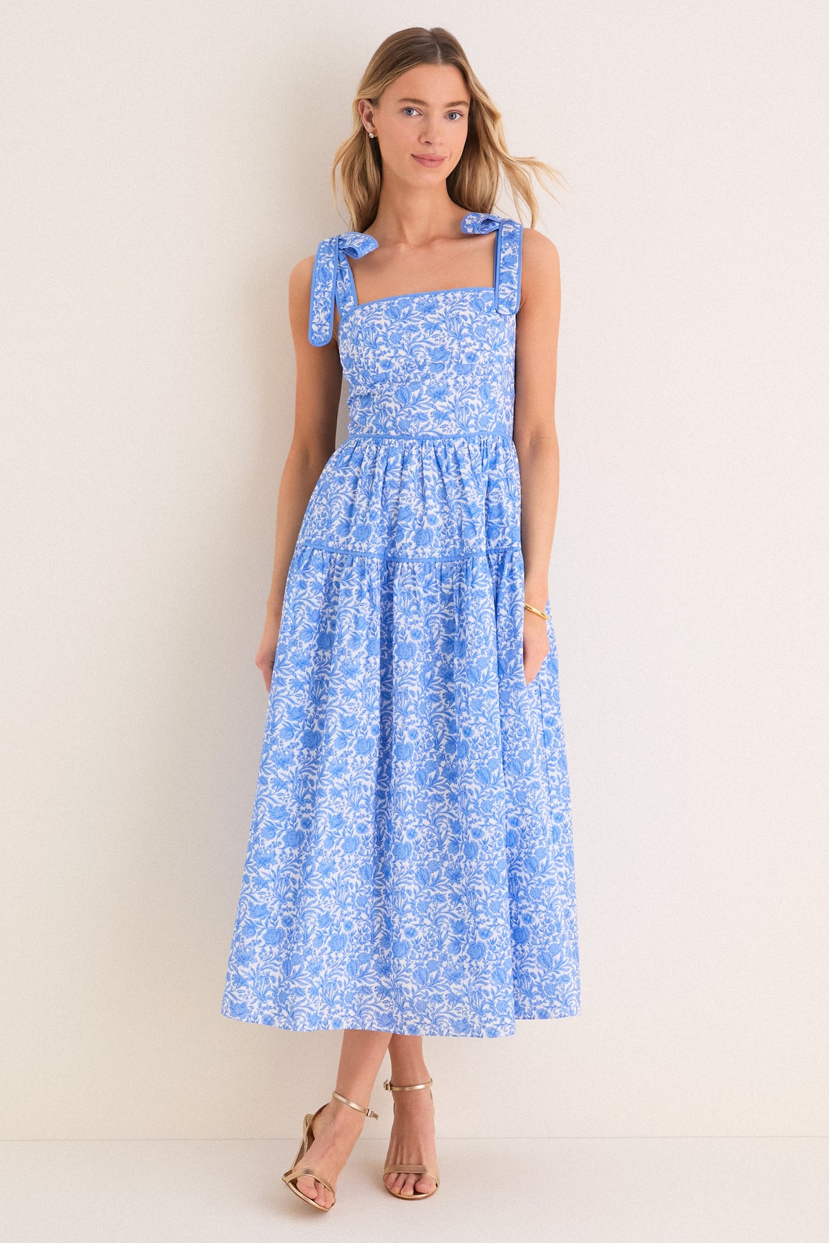 Chinoiserie Floral Julie Maxi Dress