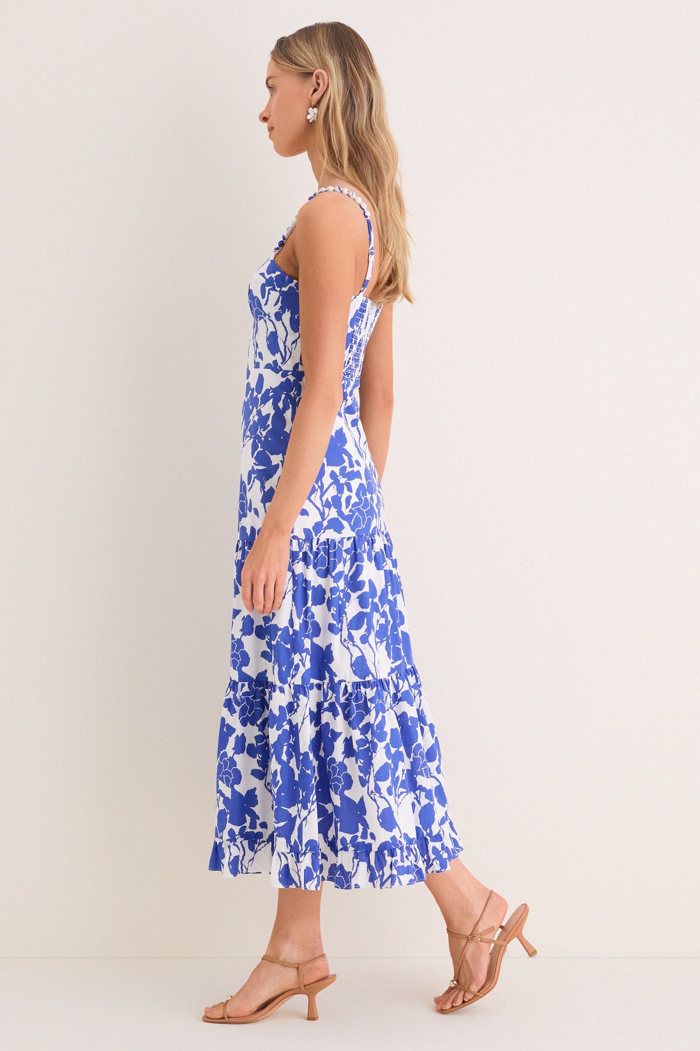 Blue Floral Rachel Maxi Dress