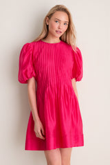 Hot Pink Mere Mini Dress