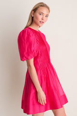 Hot Pink Mere Mini Dress