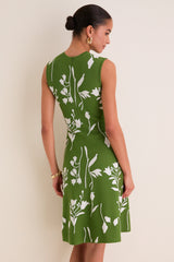 Cactus and Cream Jacquard Mini Dress