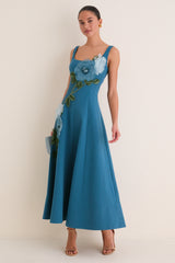 Mallard Peony Embroidered Full Dress