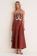 Terracotta Carolina Midi Dress