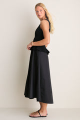 Black Peplum Cara Dress