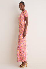 Orchid Mosaic Annie Short Sleeve Dress